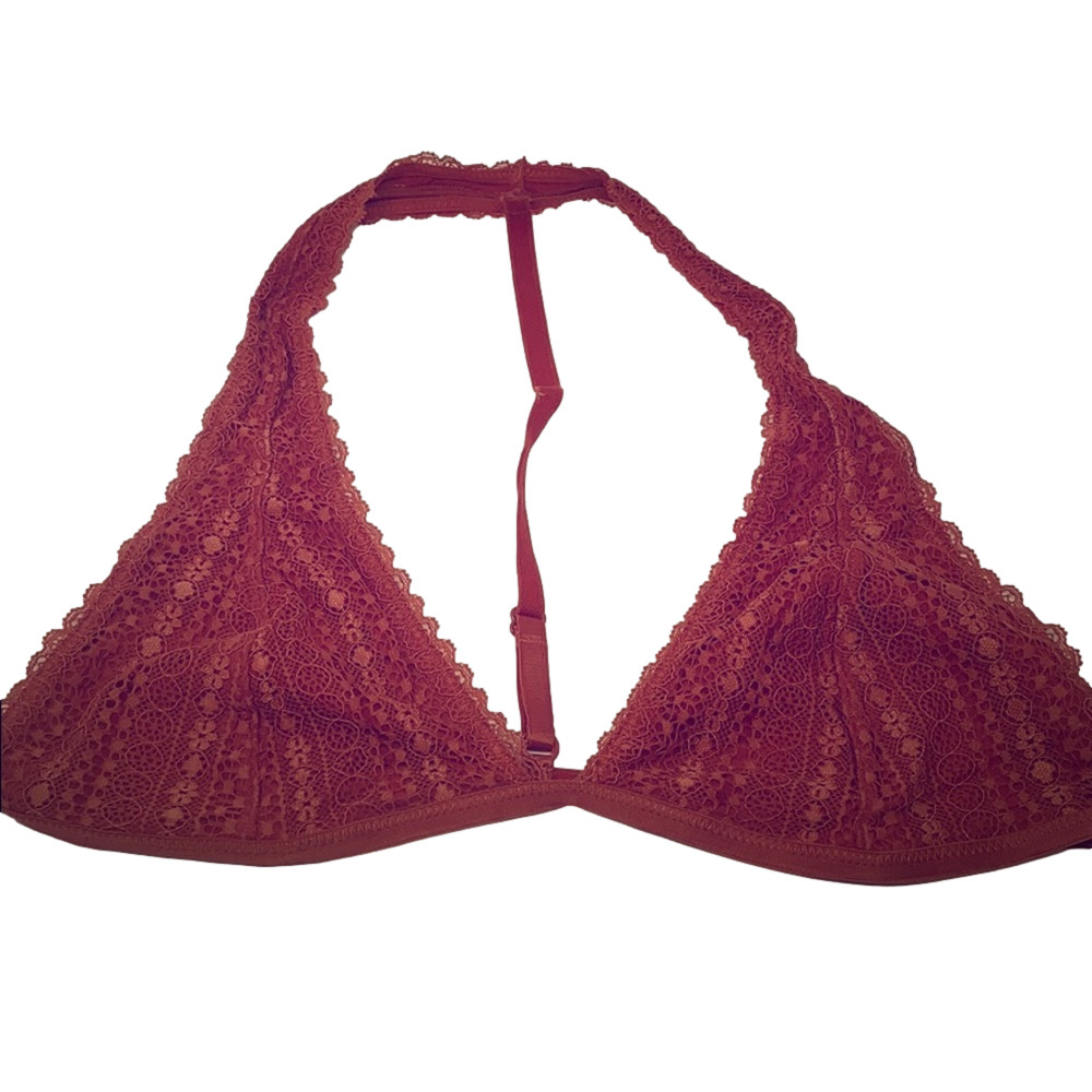 NEW Bohemian Orange Lace Halter Bralette